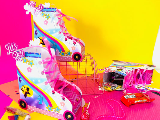 Roller Skate Cake Topper, Skate Cake, Roller Skate Favor Boxes, Rolling Skate Party, Skating Birthday Topper, Roller Skater Centerpiece