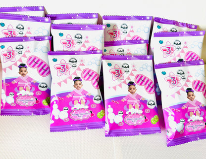 Spa Party Cake Topper: Custom African American Girl, Favor Box