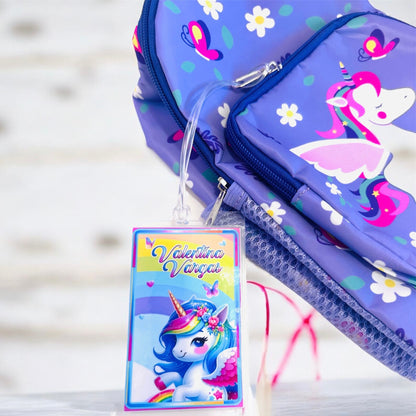 Personalized School Tag, Name School Tag, Laminated School Tag , Laminated School Tag for Backpack, Luggage Tag, Kids Bag Tag, Laminated Bag Tag