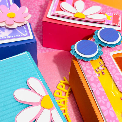 Groovy Girl Birthday Party Set: 3D Letter Centerpiece & Favor Boxes