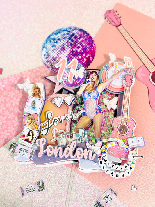Taylor swift cake topper | Taylor swift birthday decoration|  Eras Tour Birthday Cake Topper | lover Inspired Party Decoration | Pop Star Birthday Centerpiece, Pop Star Girls Party | T-S party