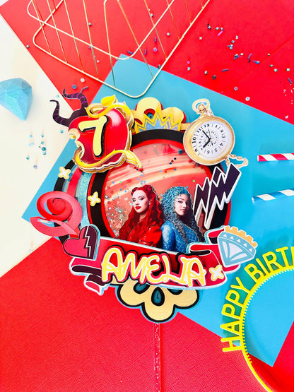 Descendants Birthday Cake Topper: Custom Party Decoration
