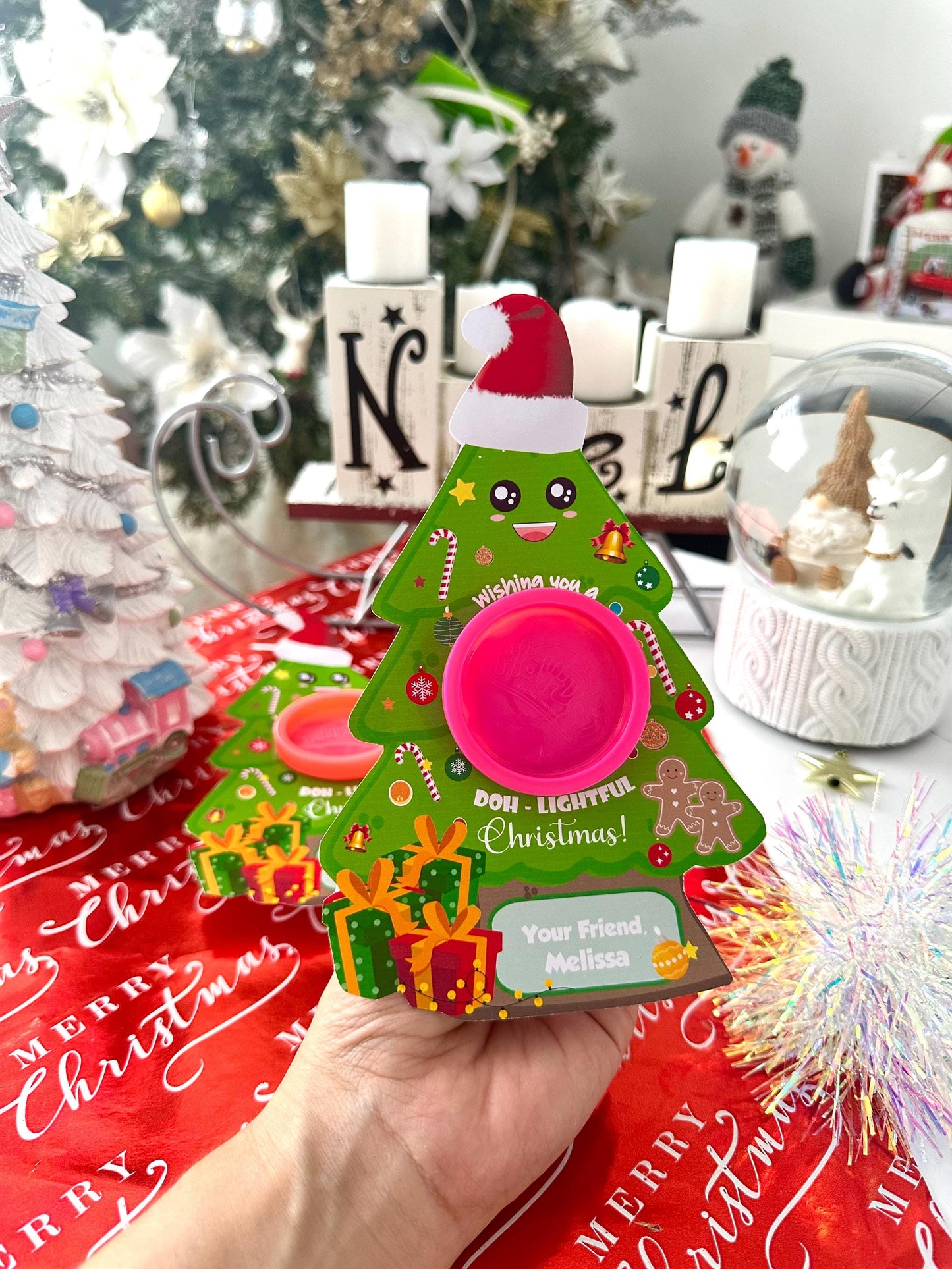 Play Dough Christmas Tree Gift: Printable Student Gift Tag (Digital Download)