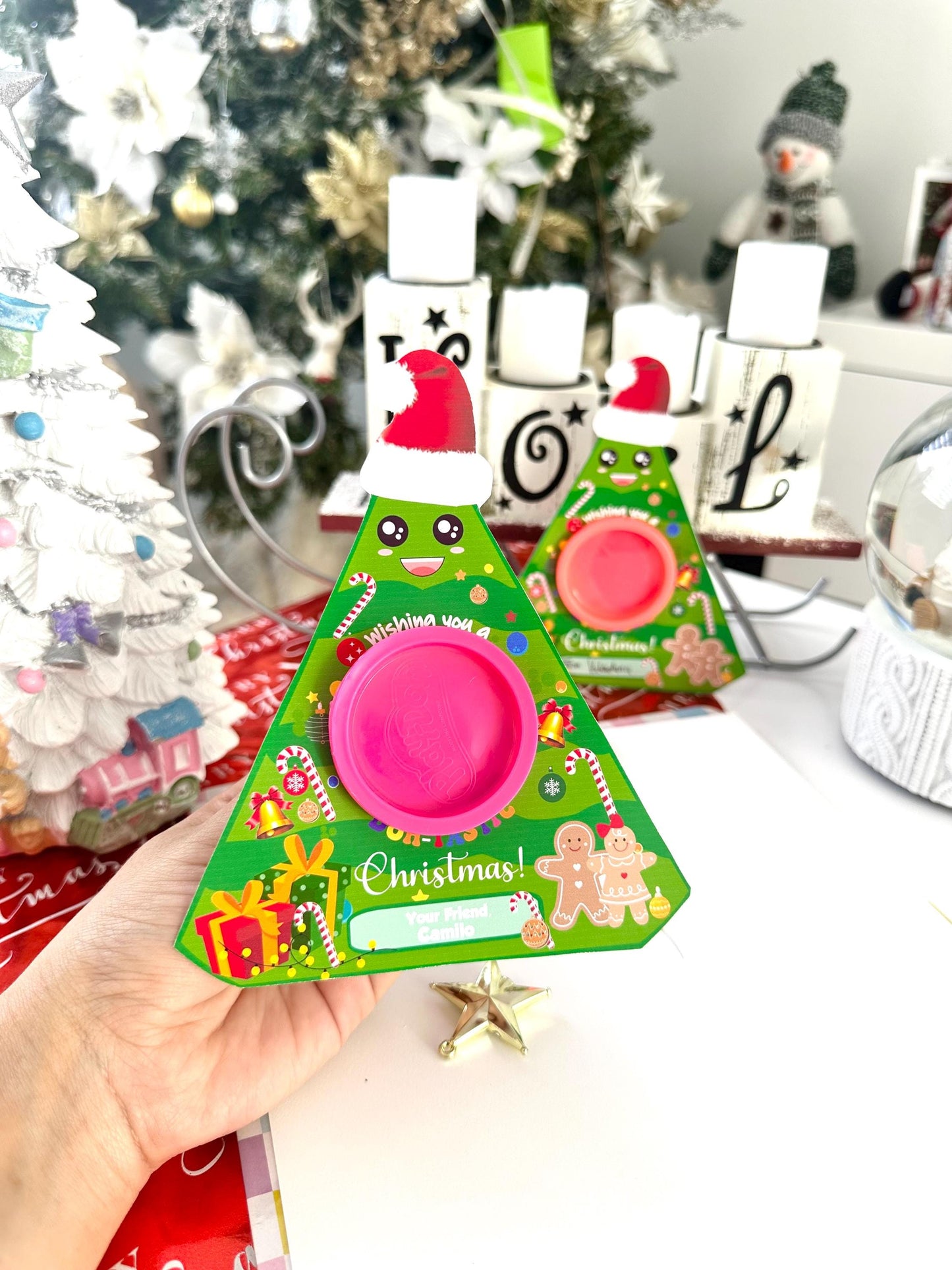 Play Dough Christmas Tree Gift: Student Holiday Card (Digital Download)