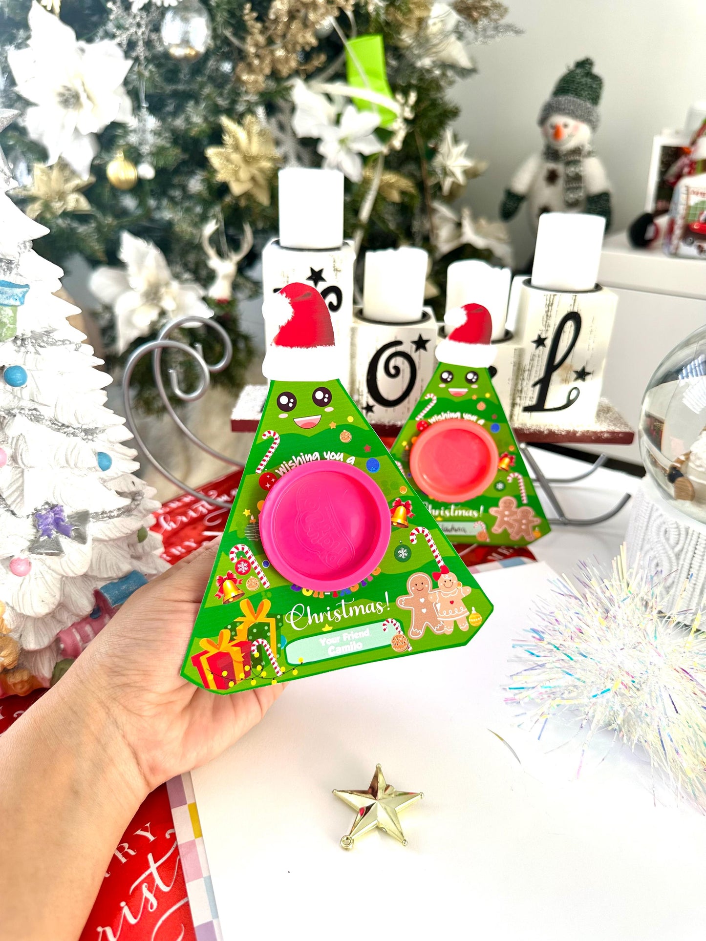 Play Dough Christmas Tree Gift: Student Holiday Card (Digital Download)