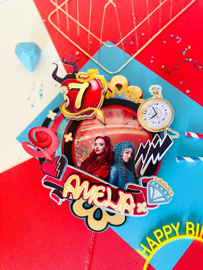 Descendants Birthday Cake Topper: Custom Party Decoration