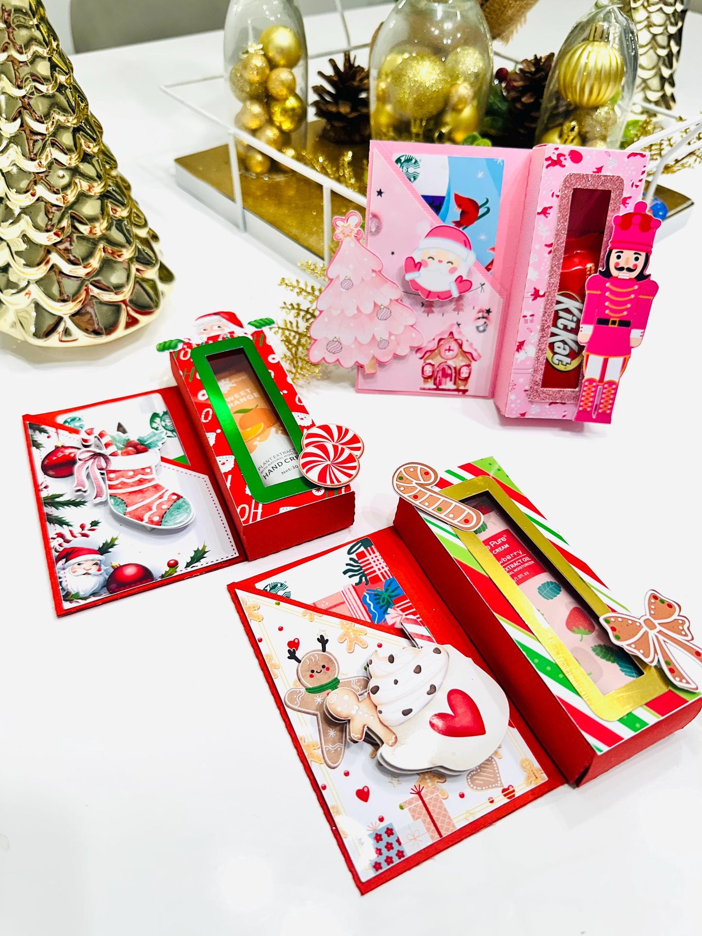 Christmas Gift Card Holder/Teacher appreciation Gift/friend Gift Card Holder/Easy Holiday Gift/Secret Santa/Christmas gift box