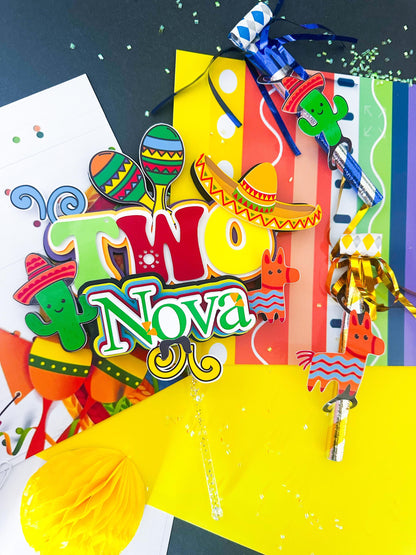Fiesta blowouts,Fiesta Cake Topper,Fiesta theme topper,Fiesta Birthday,Fiesta party supplies,Fiesta favor bags,Fiesta Party decoration,