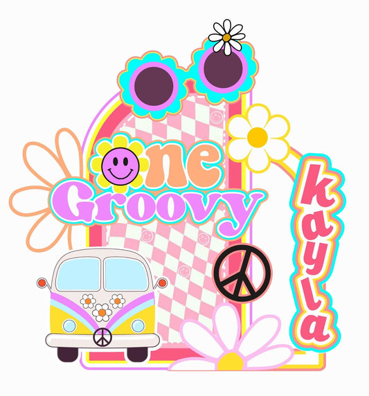 Groovy Girl Cake Topper: 3D Letter Birthday Party Decor