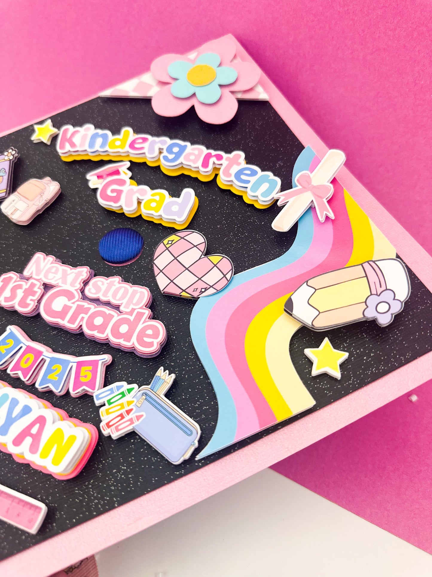 Personalized Graduation Cap Topper: Custom School Celebration
