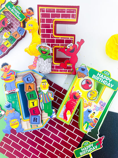 Custom 3D Letter: Birthday Party Centerpiece, Cake Topper