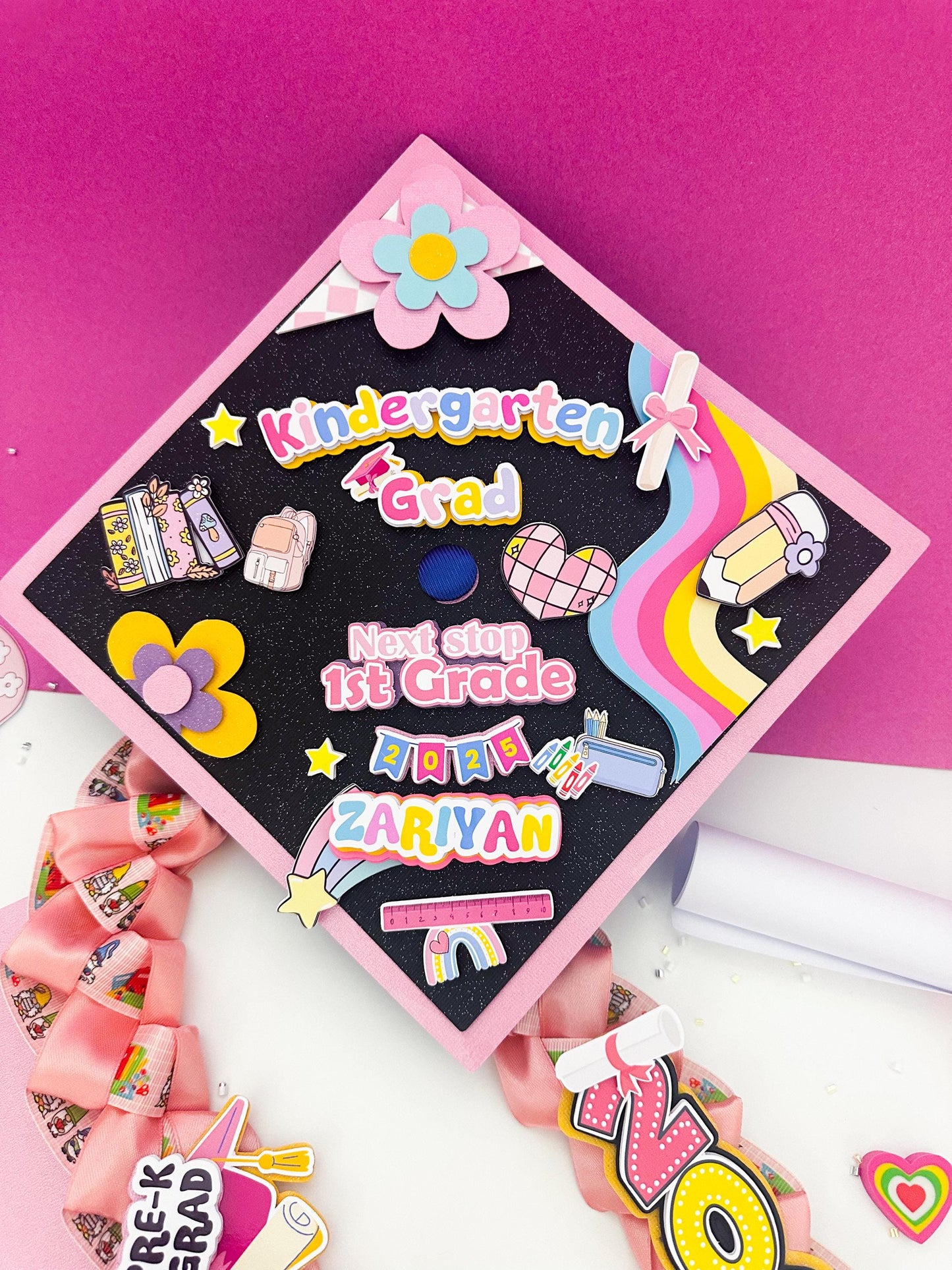 Personalized Graduation Cap Topper: Custom School Celebration