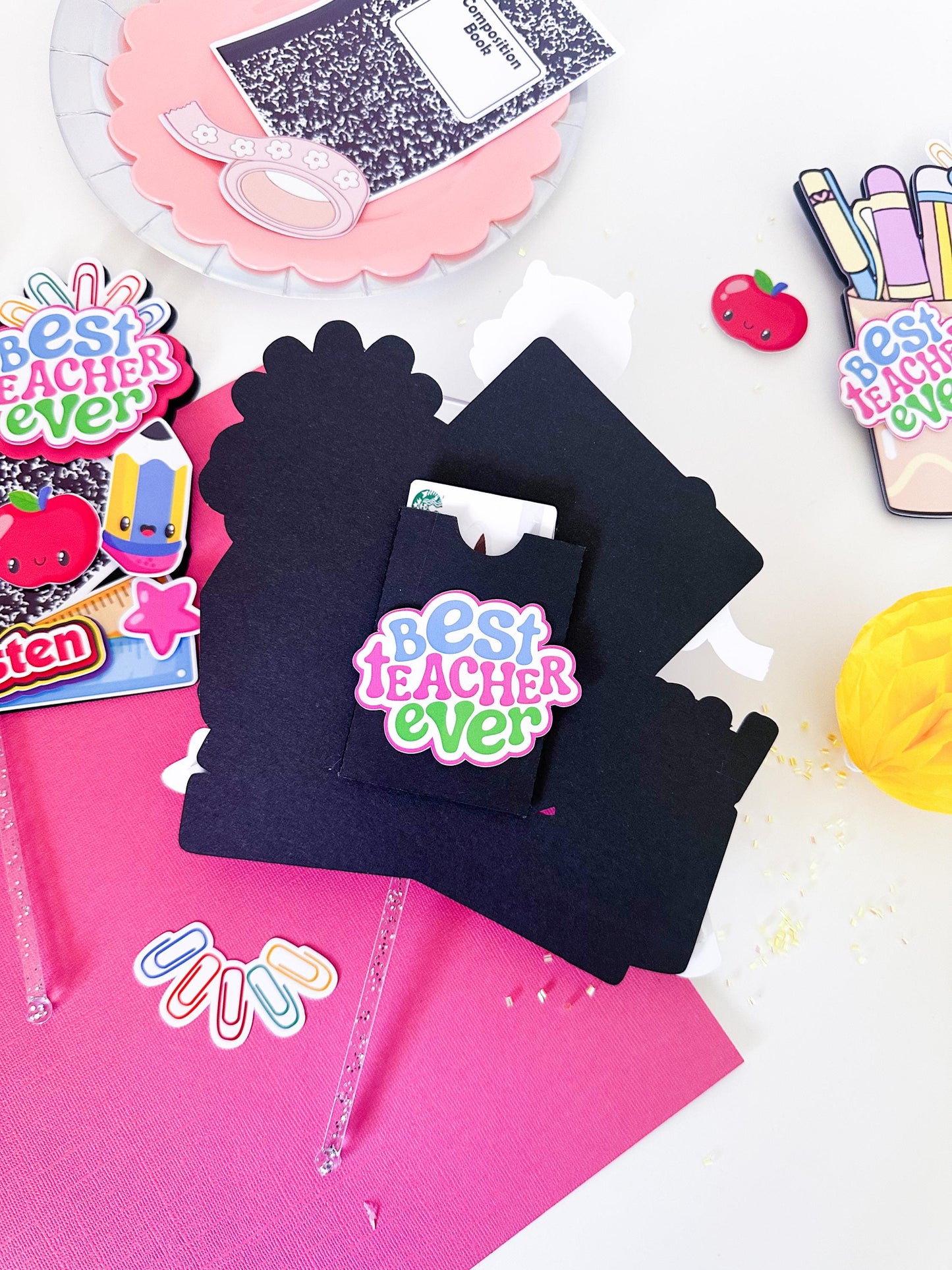 Teacher Appreciation Gift Card Holder: Thank You Cake Topper