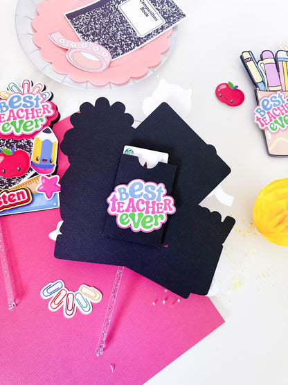 Teacher Appreciation Gift Card Holder: Thank You Cake Topper