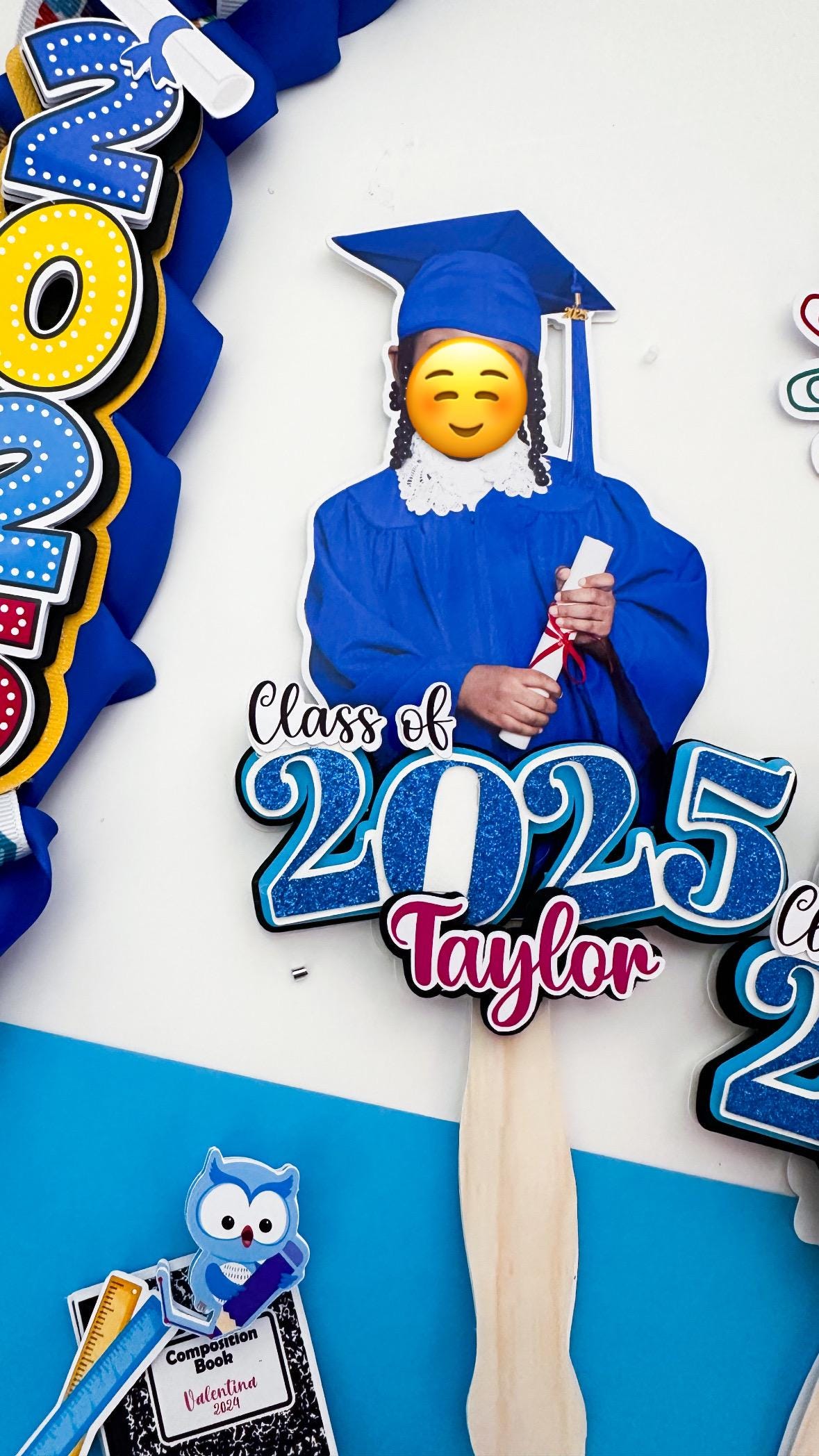 Custom Graduation Face Fans: Class of 2025 Party Photo Props