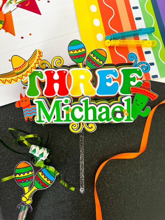 Fiesta Cake Topper,Fiesta theme topper,Fiesta Birthday,Mexican Birthday,Fiesta favor bags,Fiesta Party decoration,Fiesta blowouts