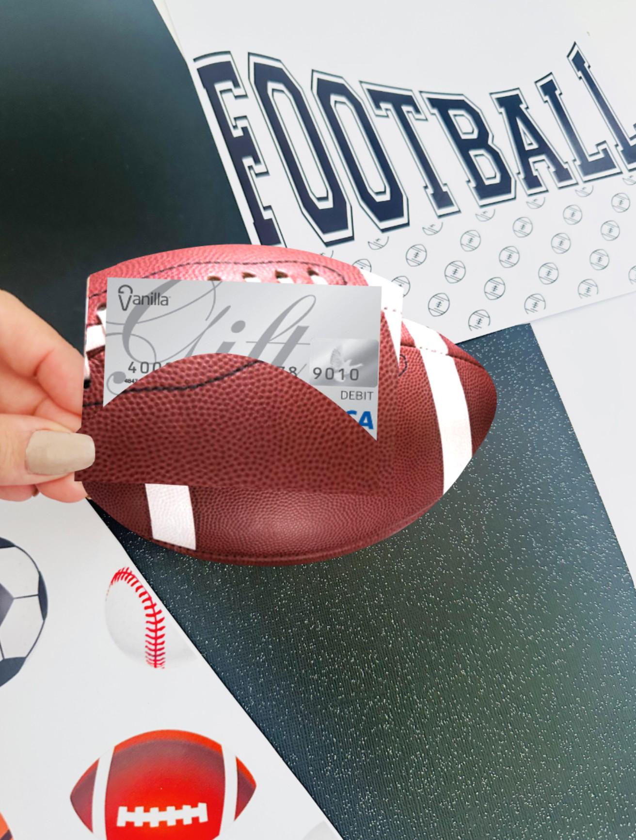 Custom Football Card Holder, Gift for Coach, sport card holder, Personalized Sports gift, Football Coach Appreciation Gift,