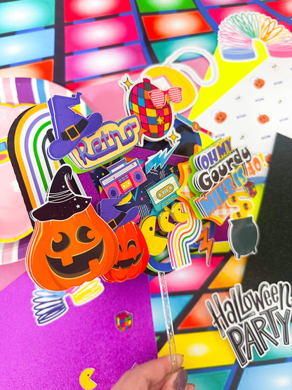 Oh My Gourd cake topper/Oh My Gourd and 90s cake topper/ 80s Halloween cake topper /90s  Halloween birthday/fun Halloween cake topper