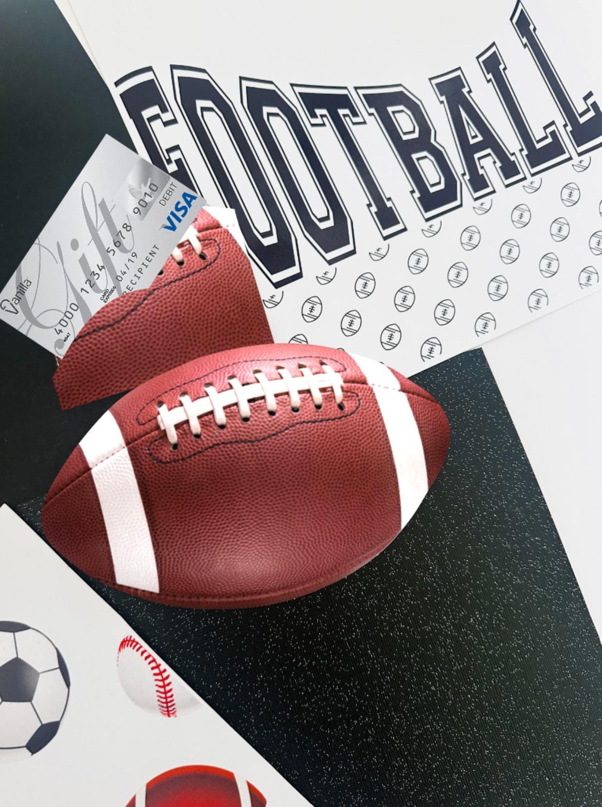 Custom Football Card Holder, Gift for Coach, sport card holder, Personalized Sports gift, Football Coach Appreciation Gift,