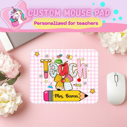 Teacher Mousepad, Custom Teacher Gift, Personalized Teacher Composition Book, Teacher Appreciation Gift, Teacher Christmas  gift 02