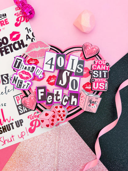 Mean girls Cake Topper: Mean Girls Burn Book, Mean Girls Birthday, Zodiac Cake Topper, Mean Girls Cupcake toppers," is so fetch" cake topper