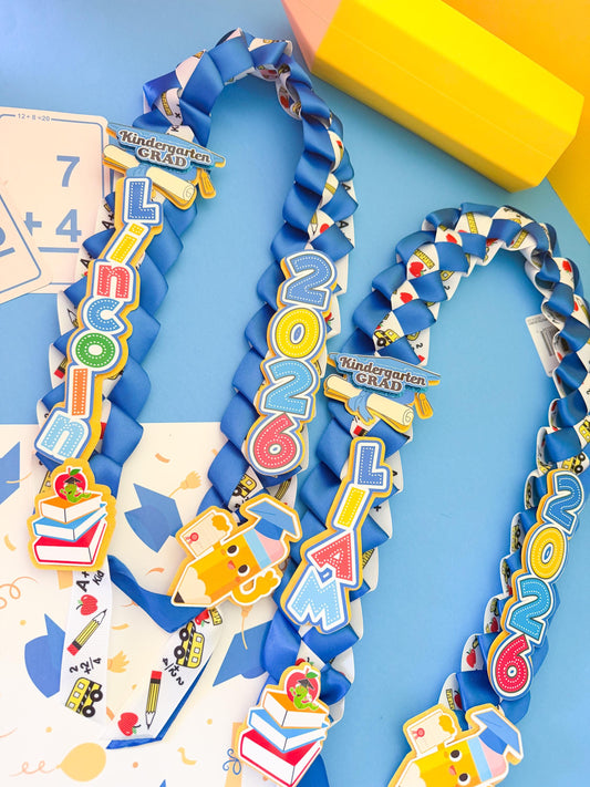 Custom Decorated Graduation lei,Kids Graduation Lei,Kindergarten graduation lei,Kinder Ribbon Lei,Kindergarten graduation gift,Pre K lei