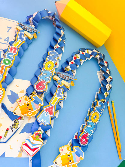 Custom Decorated Graduation lei,Kids Graduation Lei,Kindergarten graduation lei,Kinder Ribbon Lei,Kindergarten graduation gift,Pre K lei